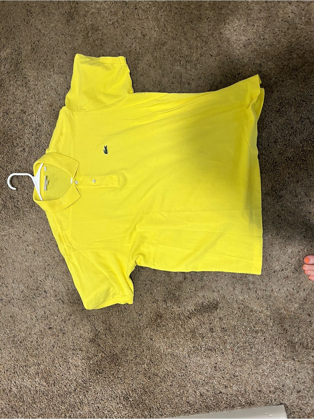 Lacoste Men’s Bright Yellow Polo with Signature Croc